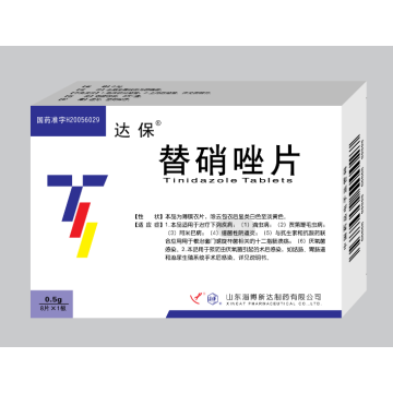 Tableta de tinidazol para tricomoniasis giardiasis amebiasis